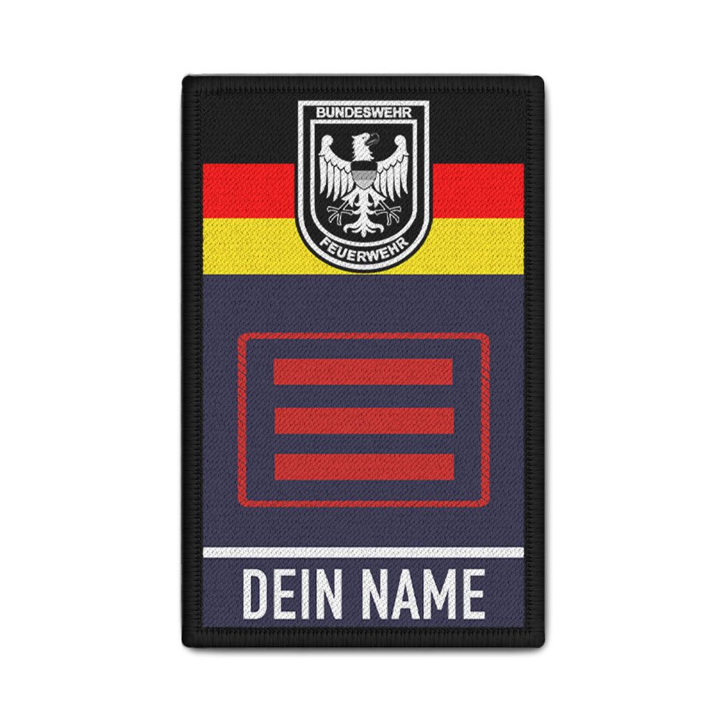 Rank Patch personalisiert Bundeswehrfeuerwehr Brandmeister BrdM A7 Dienst #43557