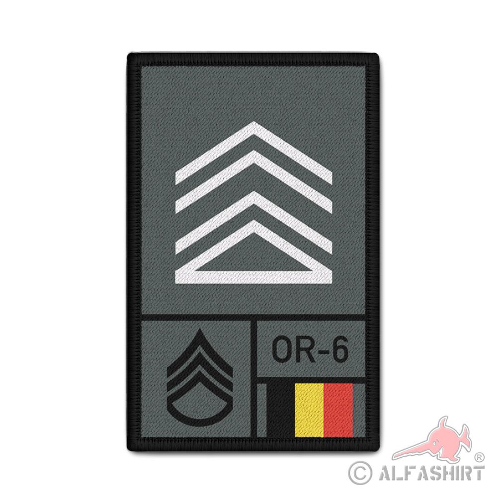 Rank Patch Premier sergent chief 1e Sergeant Armée belge Belgian leger #44226