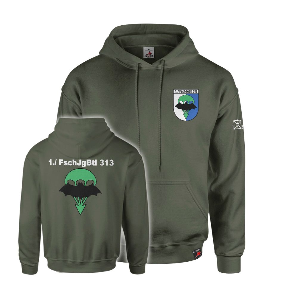 Hoodie 1 FschJgBtl 313 Fallschirmjäger Taktische Zeichen Bundeswehr #47724