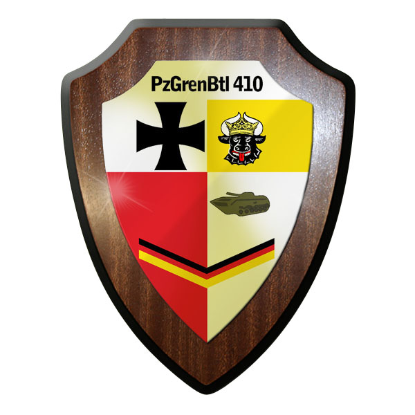 Wappenschild / Wandschild - PzGrenBtl 410 Panzer Grenadier Bataillon #10168 w