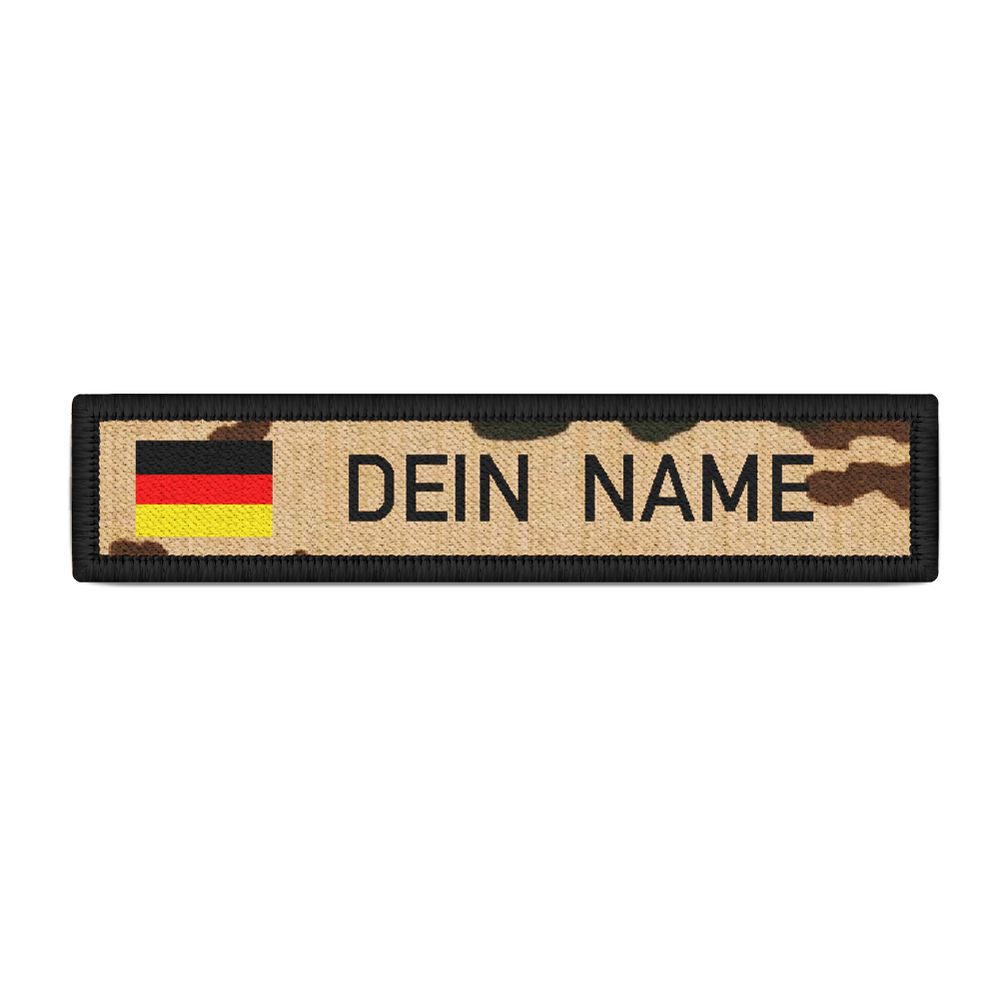 BW Tropentarn Namenschild Patch mit Namen Bundeswehr ISAF Tropen Aufnäher #25317