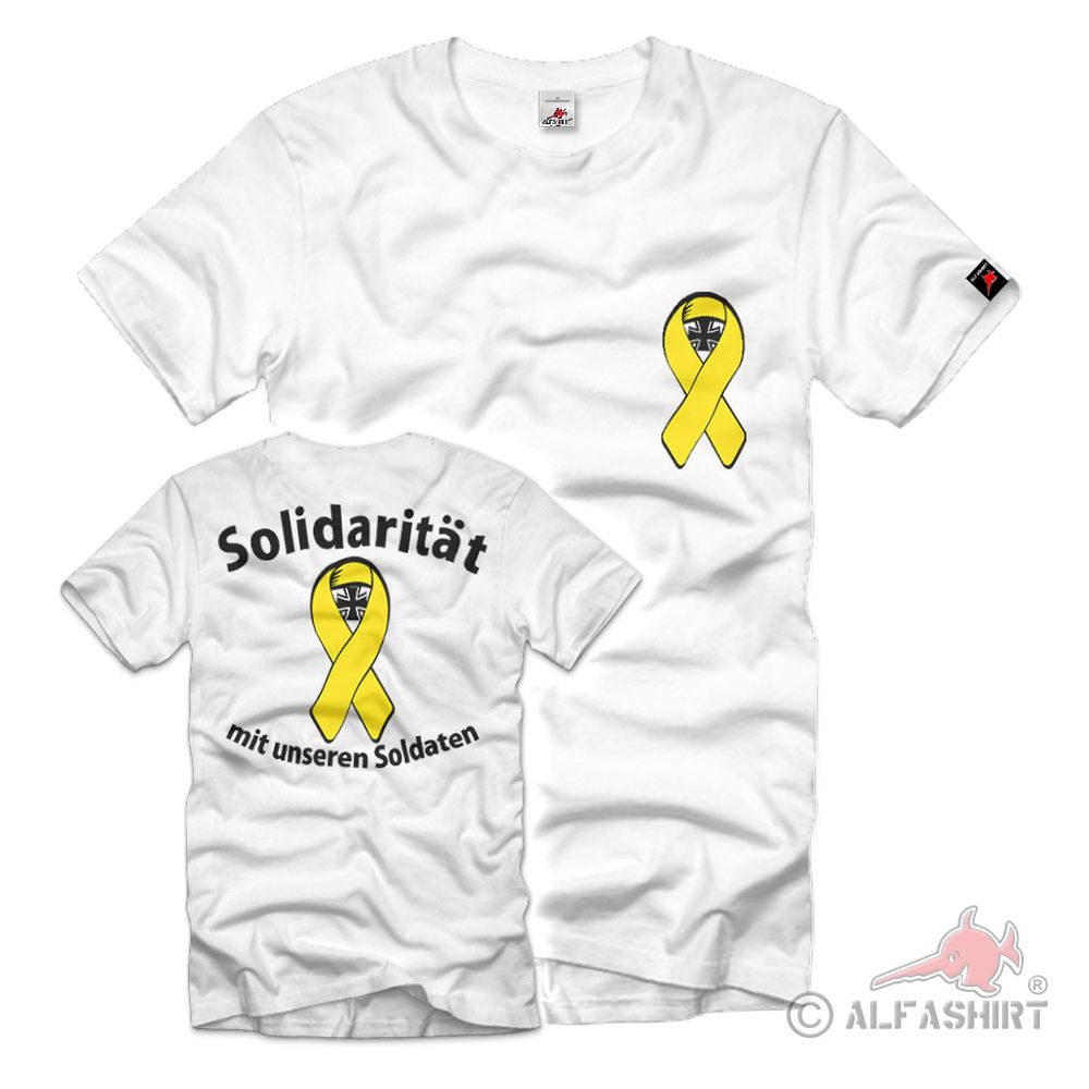 Gelbe Schleife Solidarität mit unseren Soldaten - T Shirt #7118