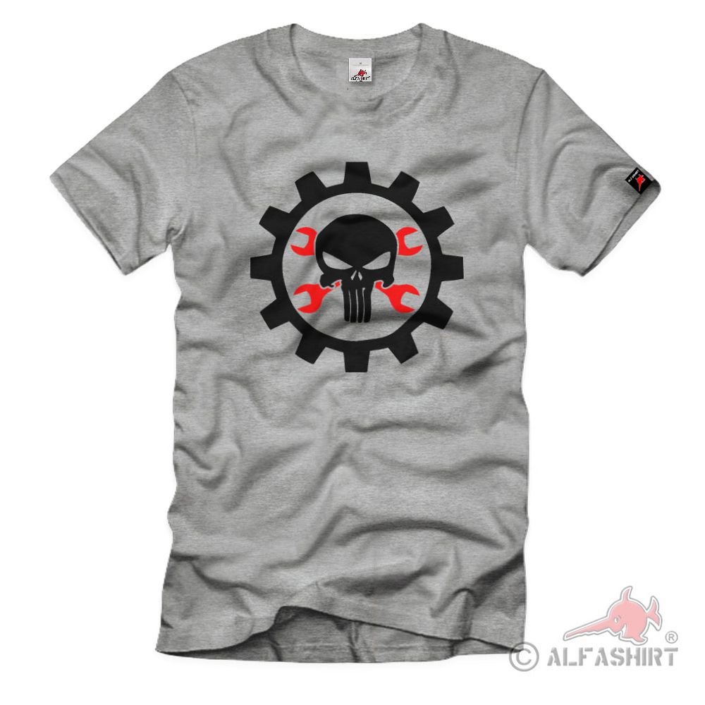KFZ Mechaniker Mechatroniker Instadnsetzung Army Skull T-ShirtT-Shirt#355