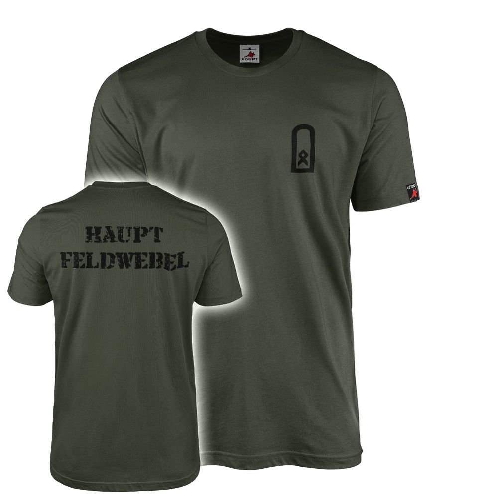 T-Shirt Hauptfeldwebel Dienstgrad Bundeswehr BW Abzeichen Schulterklappe #15889