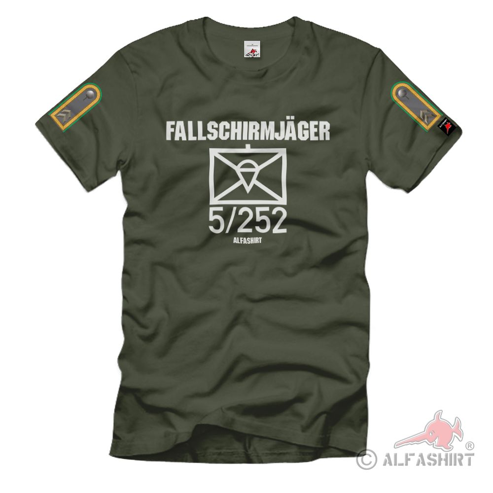Fallschirmjäger 5-252 Oberfeldwebel FschJgBtl Company Tactical Sign T-Shirt#40016