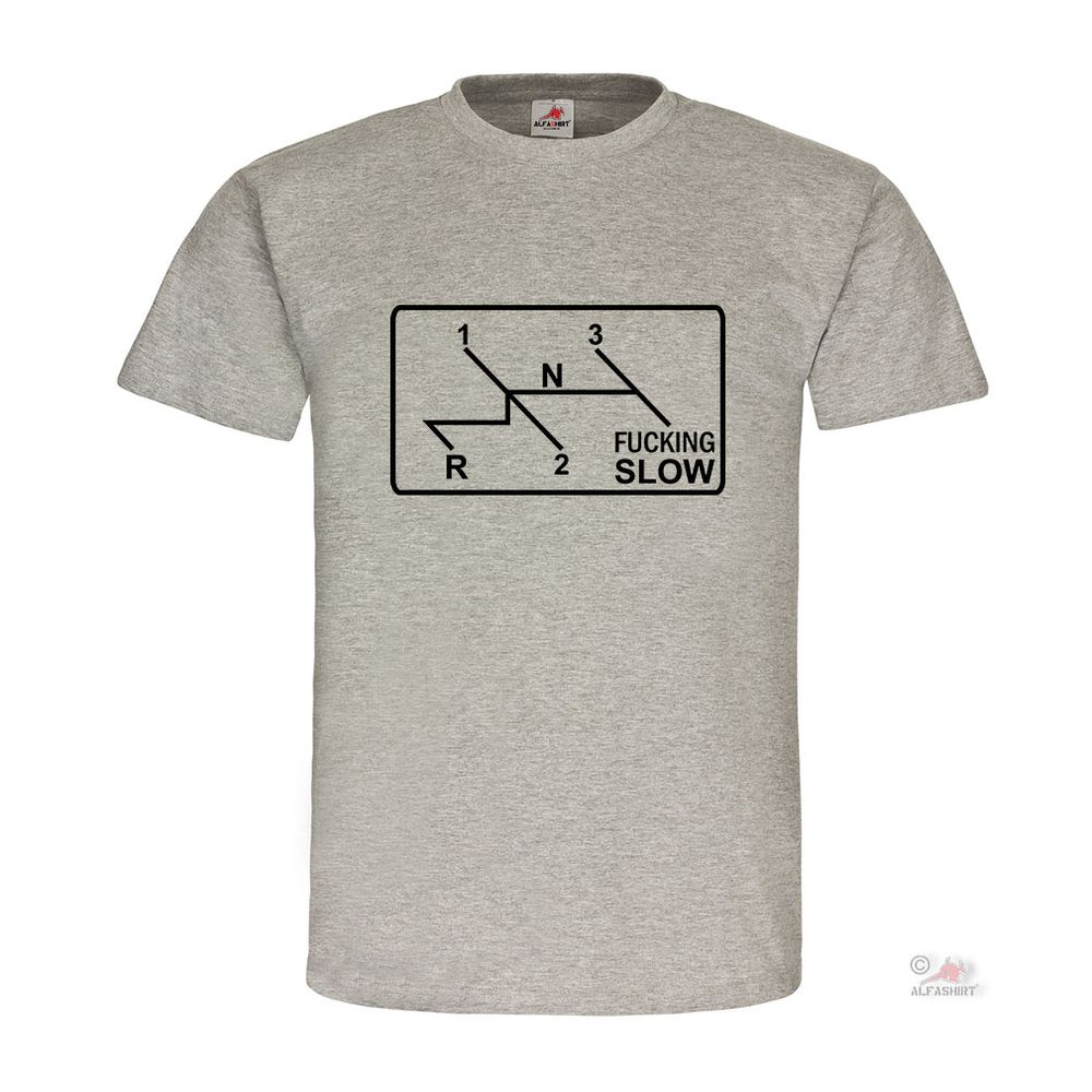 Fucking Slow Käfer Kübel Schaltung Symbol Tuning Auto Oldtimer T Shirt #18391