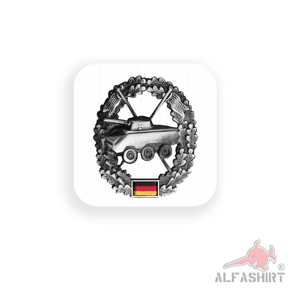 Aufkleber/Sticker Barettabzeichen Panzeraufklärung Aufklärung Heer 7x7cm A2456