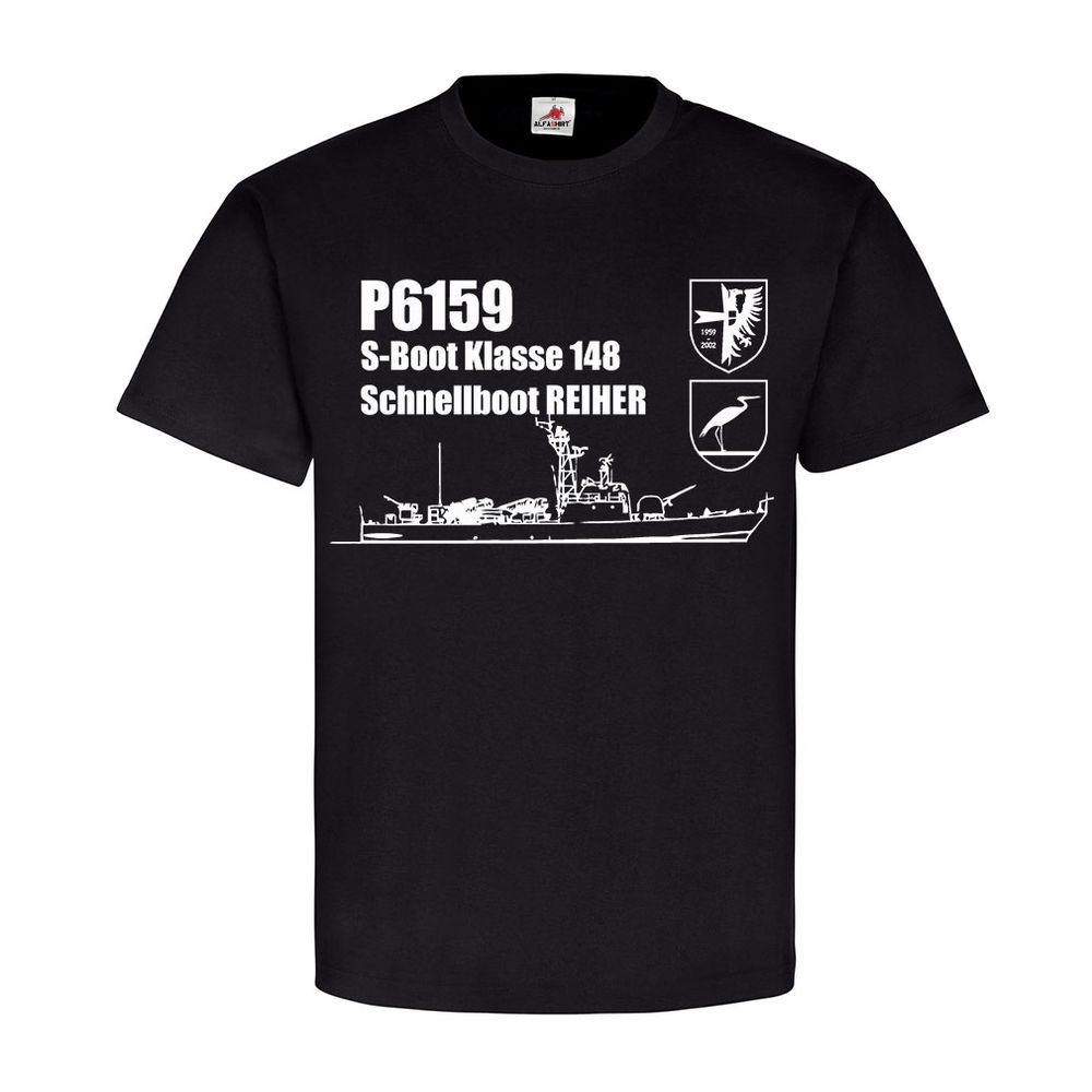 P6159 S59 Reiher Altes Wappen S-Boot Klasse 148 P6159 Schnellboot T Shirt #22730