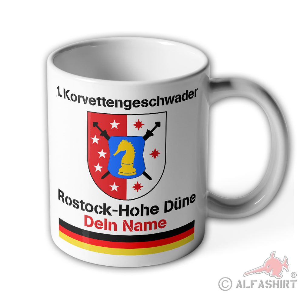 Tasse personalisiert 1 Korvettengeschwader KorvGschw Rostock-Hohe Düne #42712