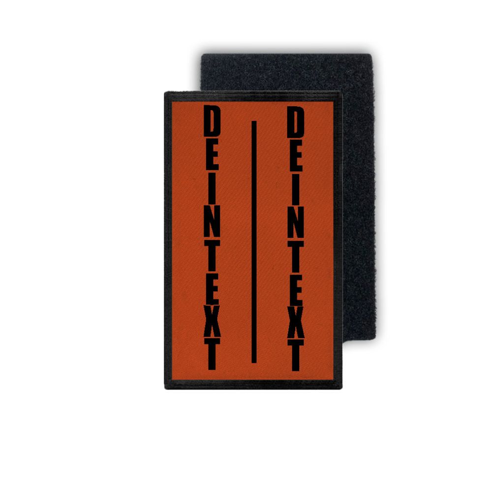 Patch mit Deinem Text Baustelle Signalorange Personalisiert Bauarbeiter #32664