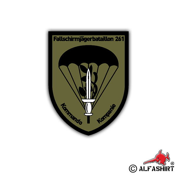 Sticker Paratrooper Battalion 261 Command Company BW 7x5cm A1870