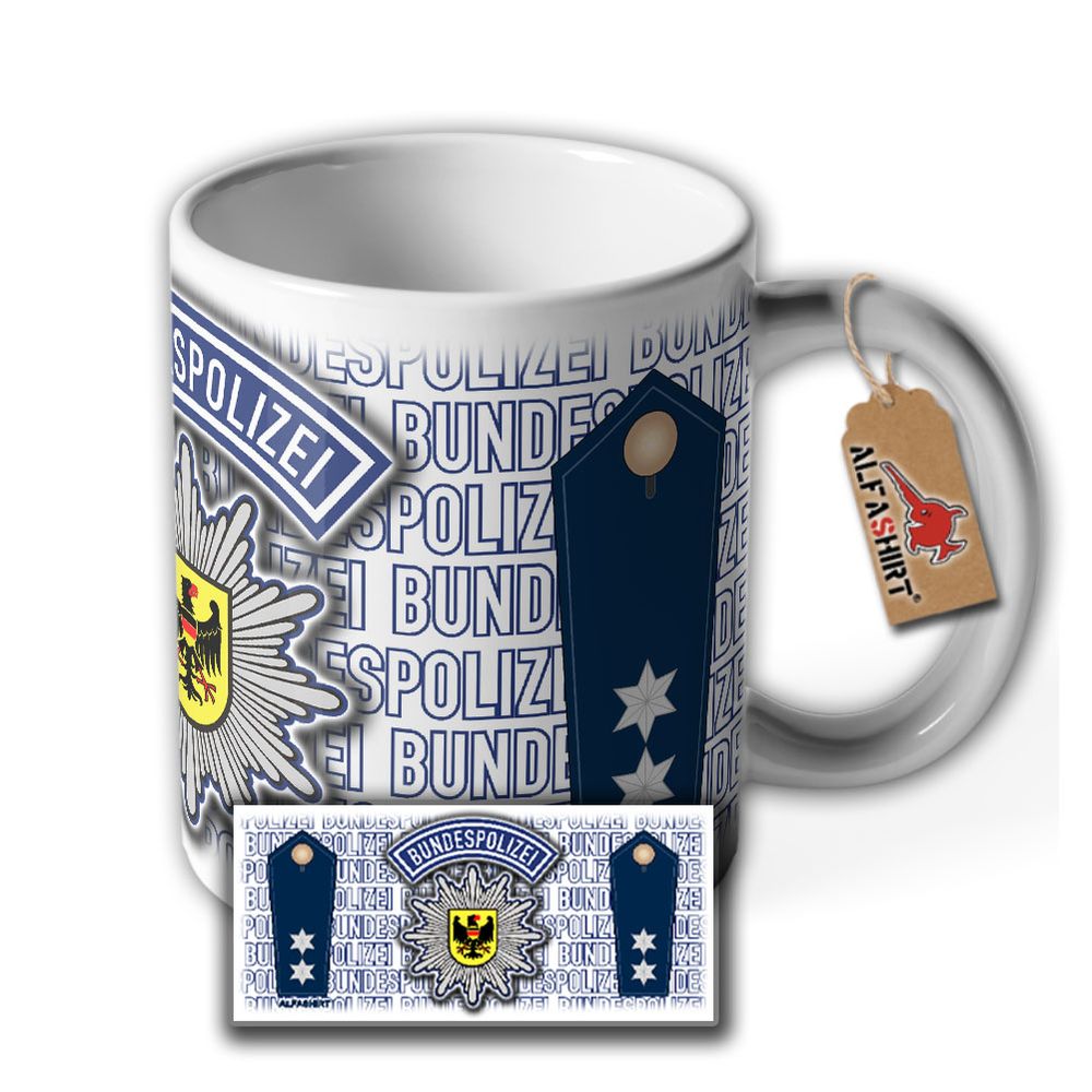 Polizeioberkommisar Bundespolizei BPOL POK Design Dienstgrad Wappen Tasse #29135 Polizeioberkommisar Bundespolizei BPOL POK Design Dienstgrad Wappen Tasse #29135