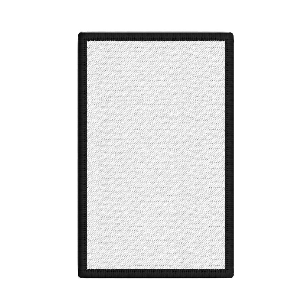 Patch 12x7cm Rechteck weiß  Flausch Gestickt Groß Sublimation #26470