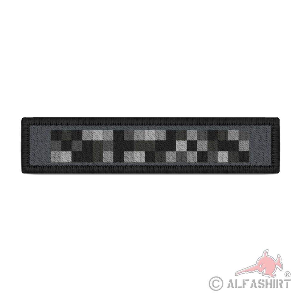 Namens-Streifen Patch Pixel Grau getarnt verpixelt Kamerad Plüsch #43468
