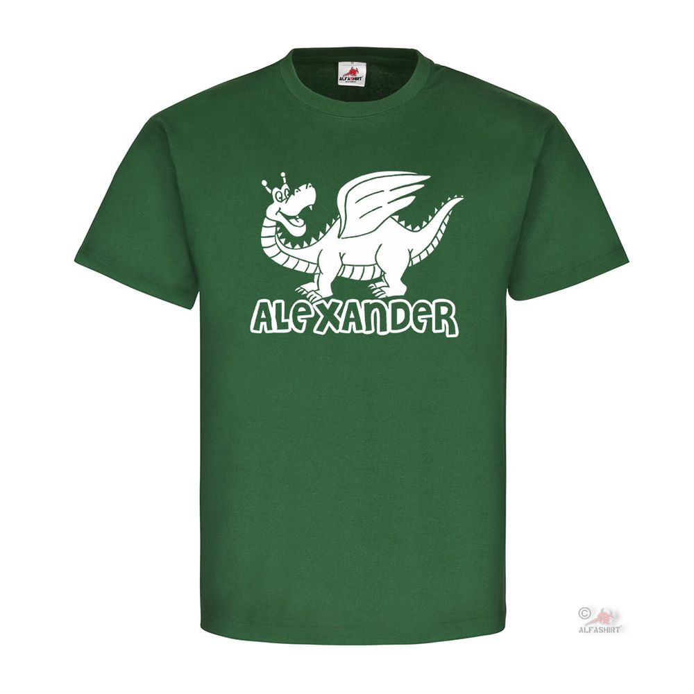 Alexander Drache Alex Kinder Comic Feuerspucker Fabelwesen T-Shirt #19845