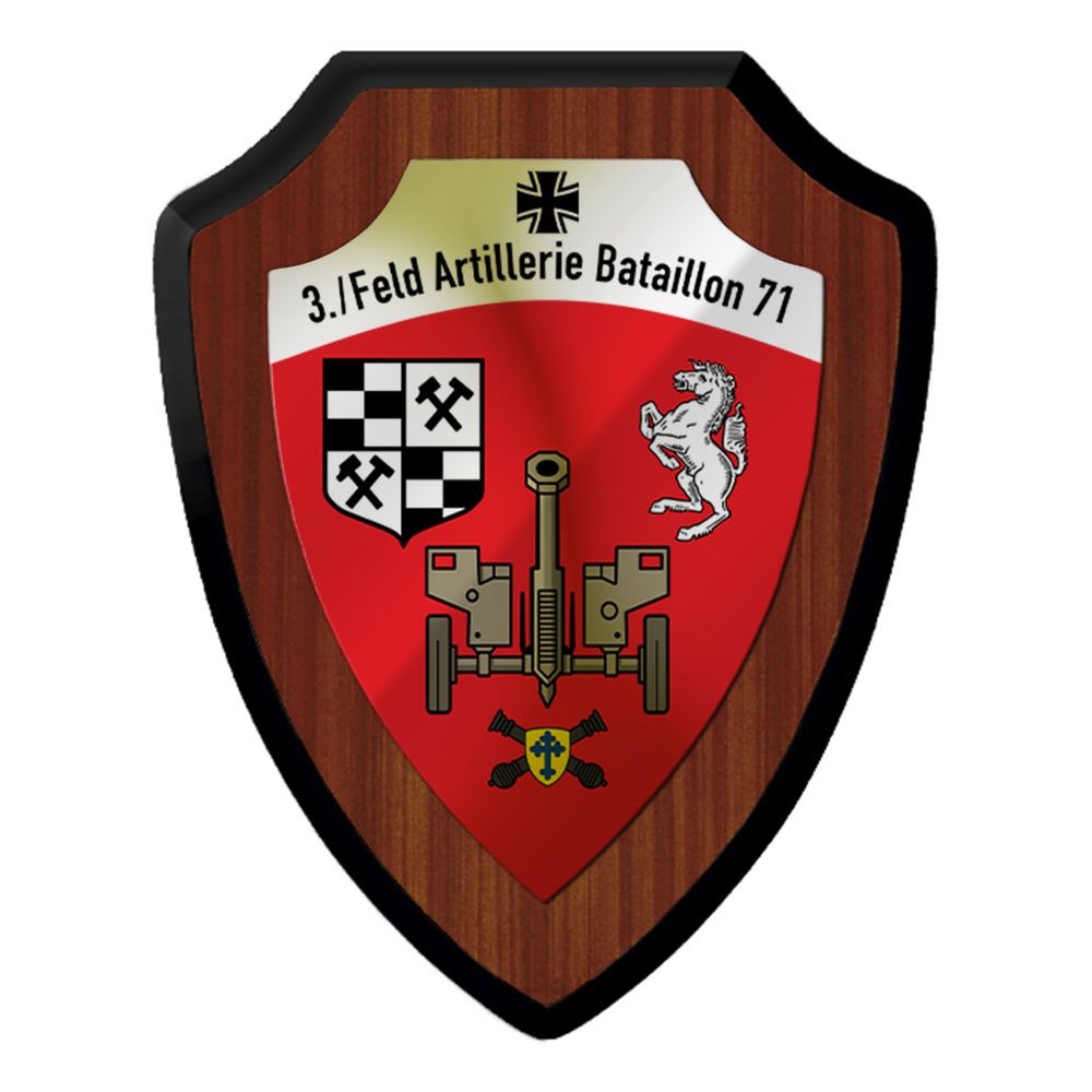 Wappenschild 3 Feldartillerie Bataillon 71 Bundeswehr Einheitswappen Wappenschild Emblem #46986