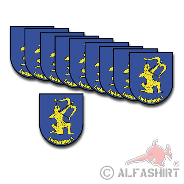 Aufkleber/Sticker LwAusbRgt 1 Set Luftwaffenausbildungsregiment 10x 9x7,5 A3283