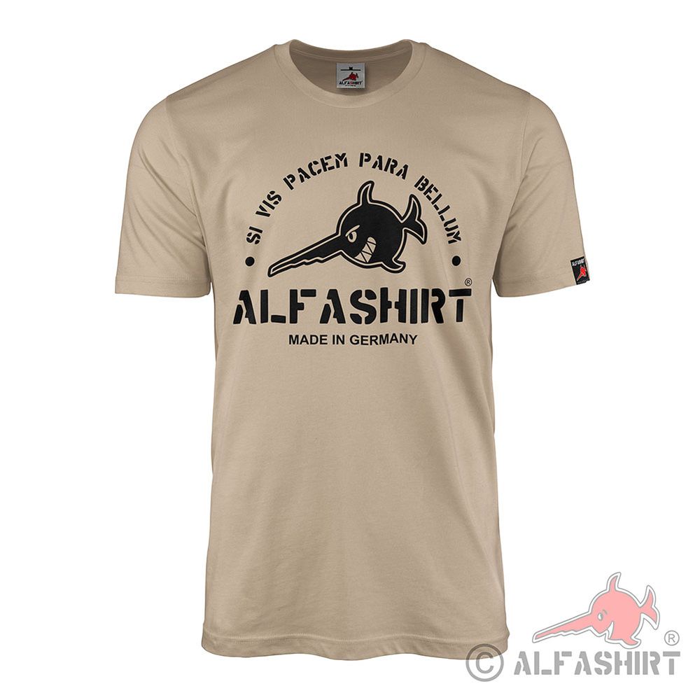 Si vis pacem para bellum - ALFASHIRT Army Bundeswehr Sawfish T-Shirt #42100