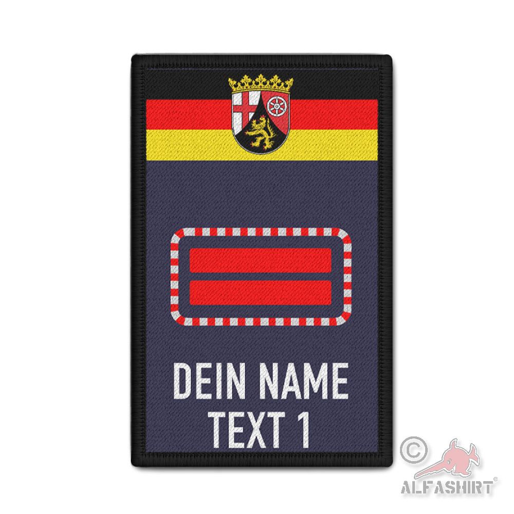 Patch Dienstgrad Oberlöschmeister RLP Rheinland-Pfalz FF Wappen  #45354