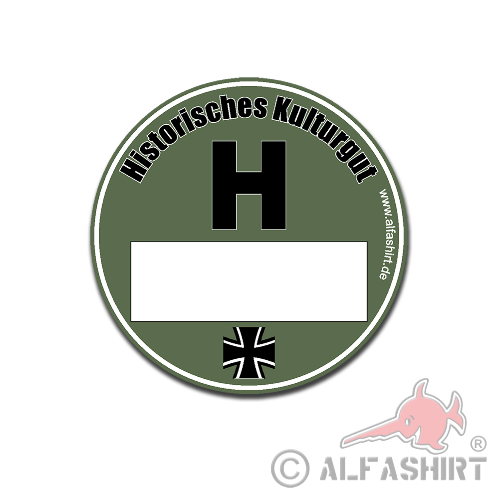 Historisches Kulturgut der Bundeswehr Umweltplakette BW #A5822