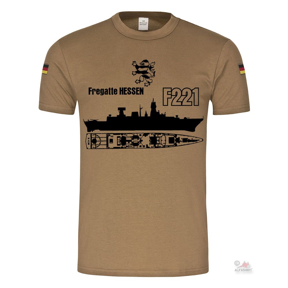 BW Tropen Frigate Hessen F221 DRAC Bundesmarine Ship Tropical Shirt # 18633