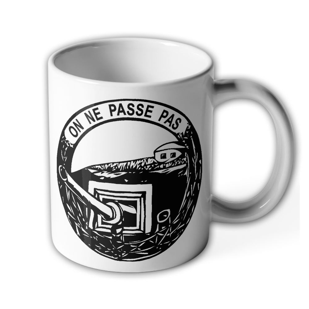 Maginot Linie Abzeichen on ne passe pas Abzeichen Militär Tasse # 16580
