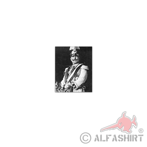 Aufkleber/Sticker Wilhelm II Friedrich Wilhelm Viktor Albert Preußen 6x7cm A3444