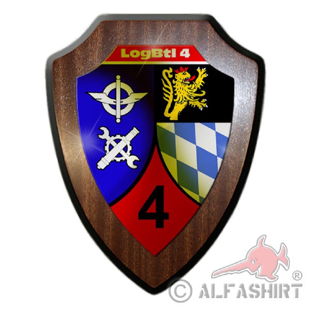 Wappenschild - LogBtl 4 Logistikbataillon 4 Bundeswehr Versorger Roding #19322