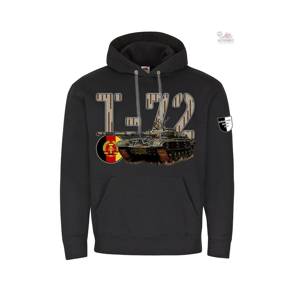 Hoodie Lukas Wirp NVA T72 Panzer Gemälde DDR Panzertruppe Kapuzenpullover #26852