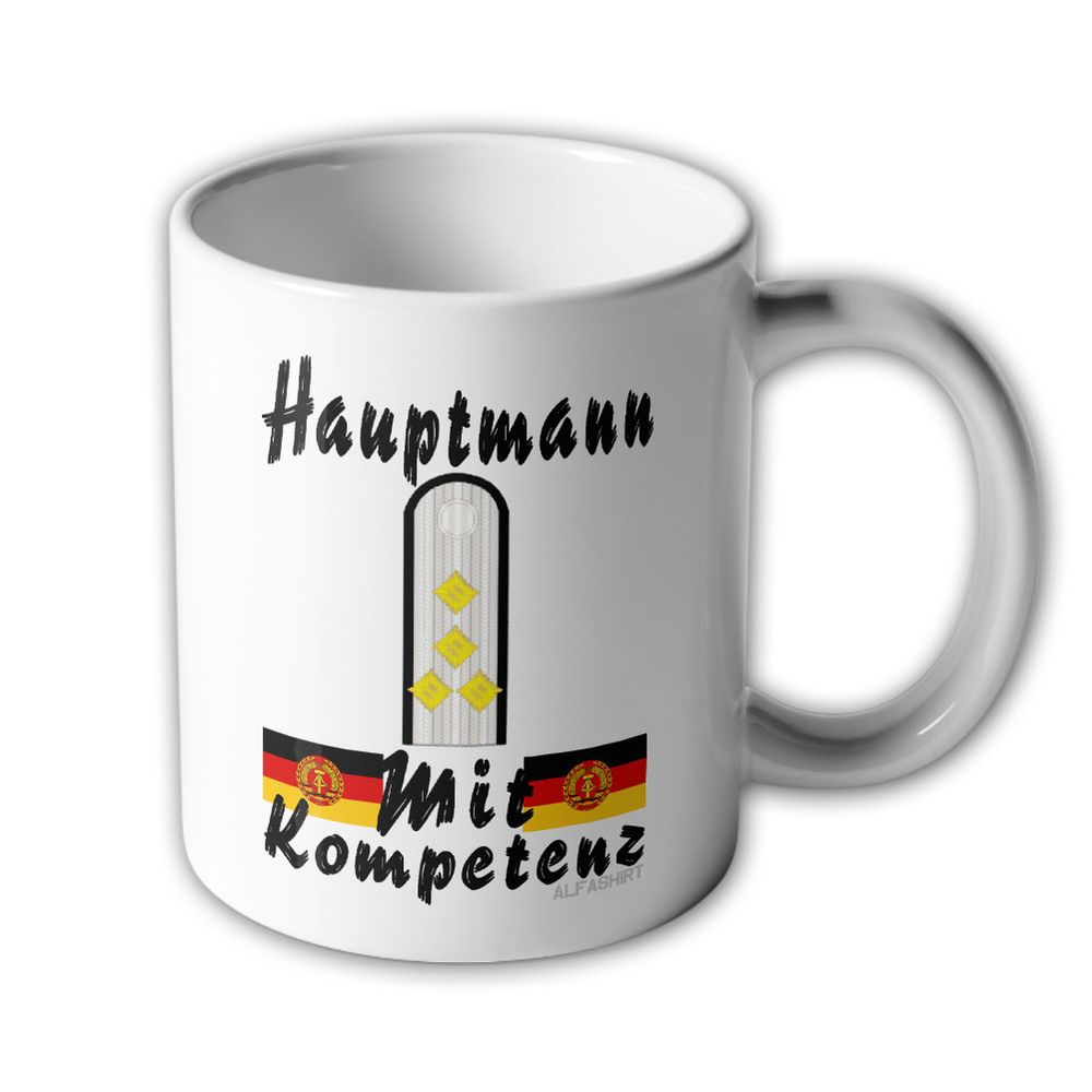 Tasse NVA Hauptmann mit Kompetenz Kfz-Offizier Technik Ausrüstung Fun TV #47830