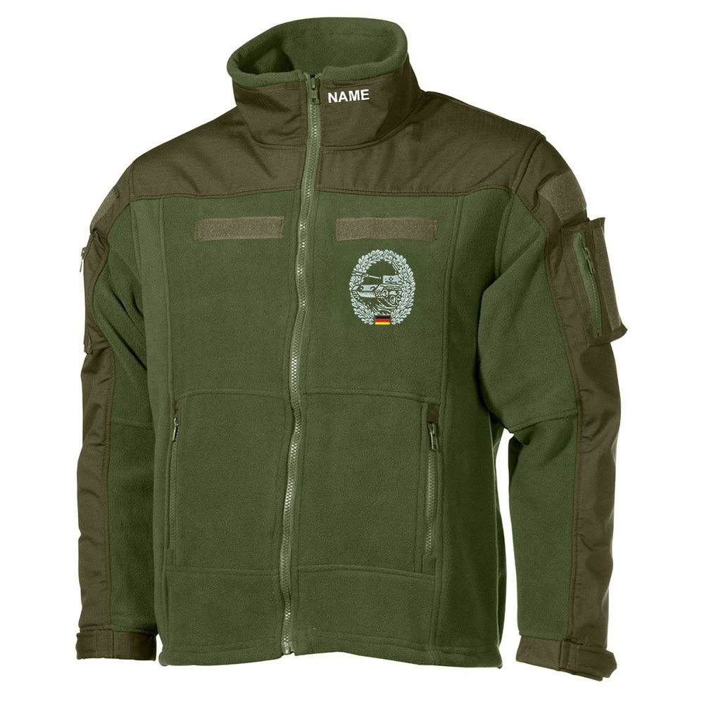 Combat Fleece Jacket EMBROIDERED Panzer Company PzBtl Beret Badge #30496