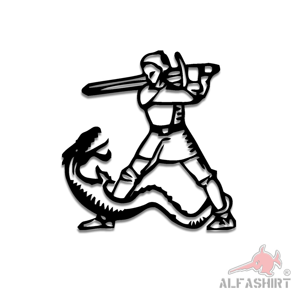 Siegfried der Drachentöter Aufkleber Nibelungen Saga Ritter 15x15cm  #A6071
