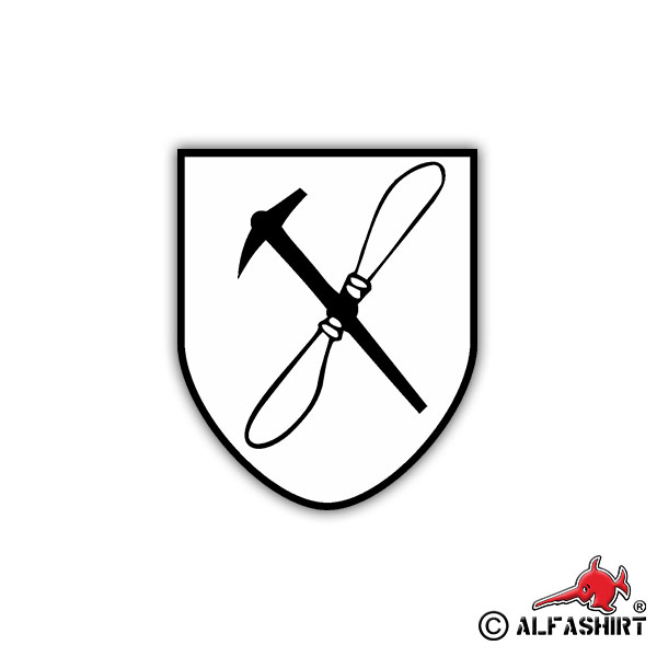 Aufkleber/Sticker 9. GebDiv Abzeichen Wappen Gebirgsdivision 7x6cm A1268