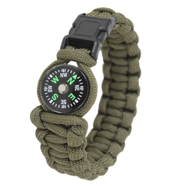 Paracord Armband mit Kompass in verschiedenen Farben