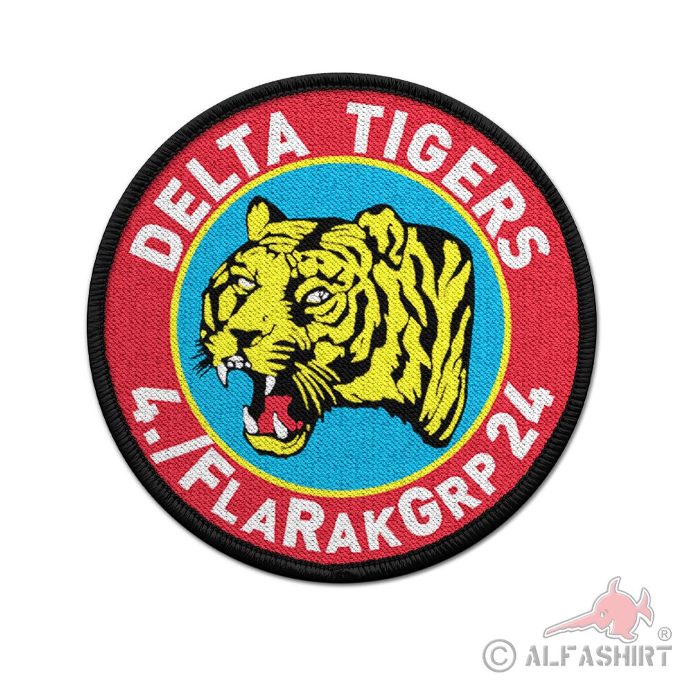 Patch 4 FlaRakGrp 24 - Delta Tigers Flugabwehr Abzeichen Aufnäher 90mm #38710