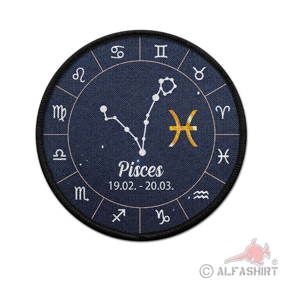 Patch 9cm zodiac signs Pisces Pisces February March #42987