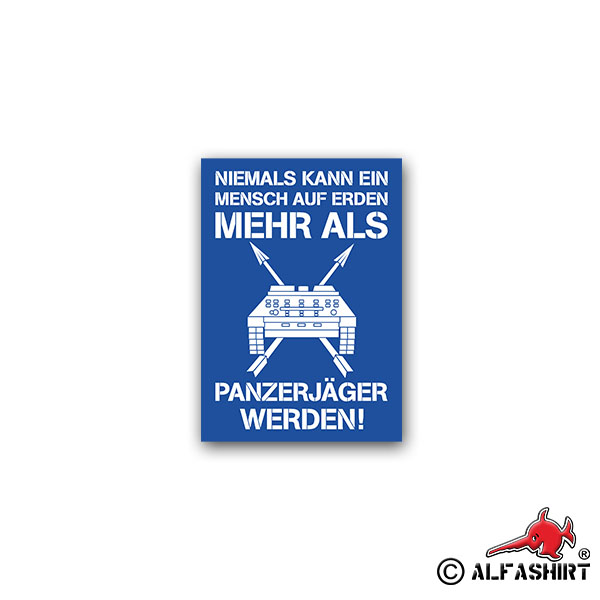 Sticker Panzerjäger saying Bundeswehr Soldier Military Motto 7x7cm A2504