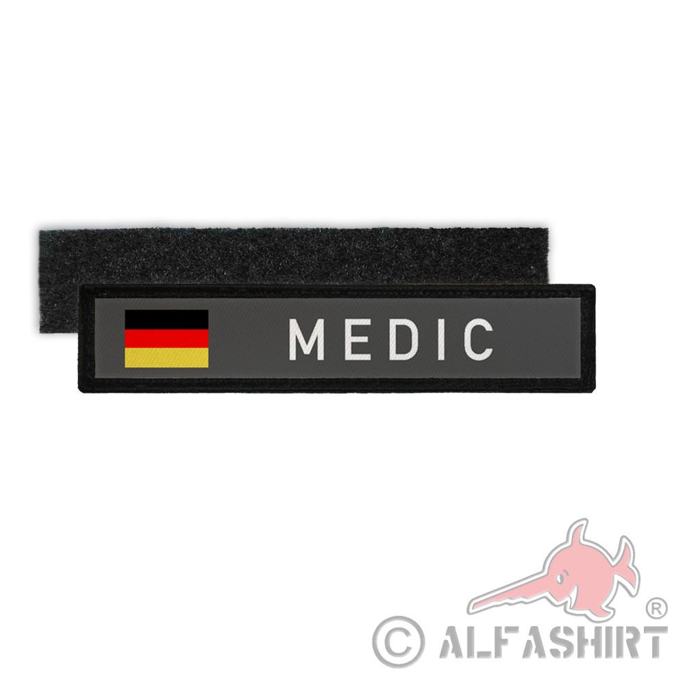 Patch Namensschild Medic BW Polizei BPOL Sanitäter Mediziner Arzt Uniform #30032