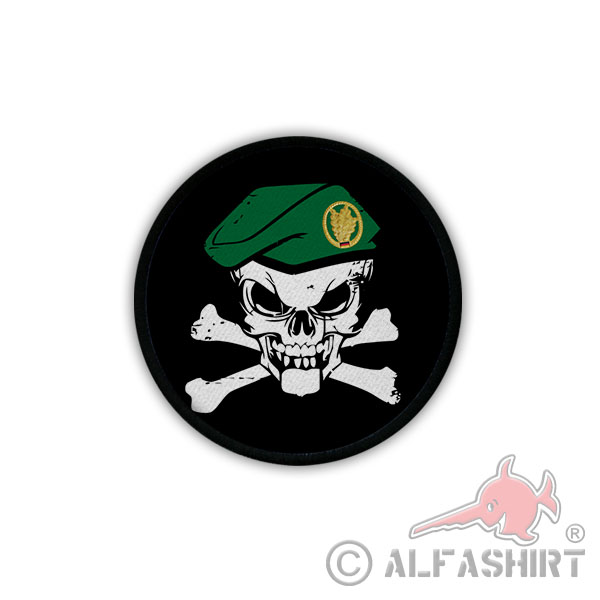 Patch Jäger BW Barett Schädel BW Soldat Jägertruppe Reservist Abzeichen #18252