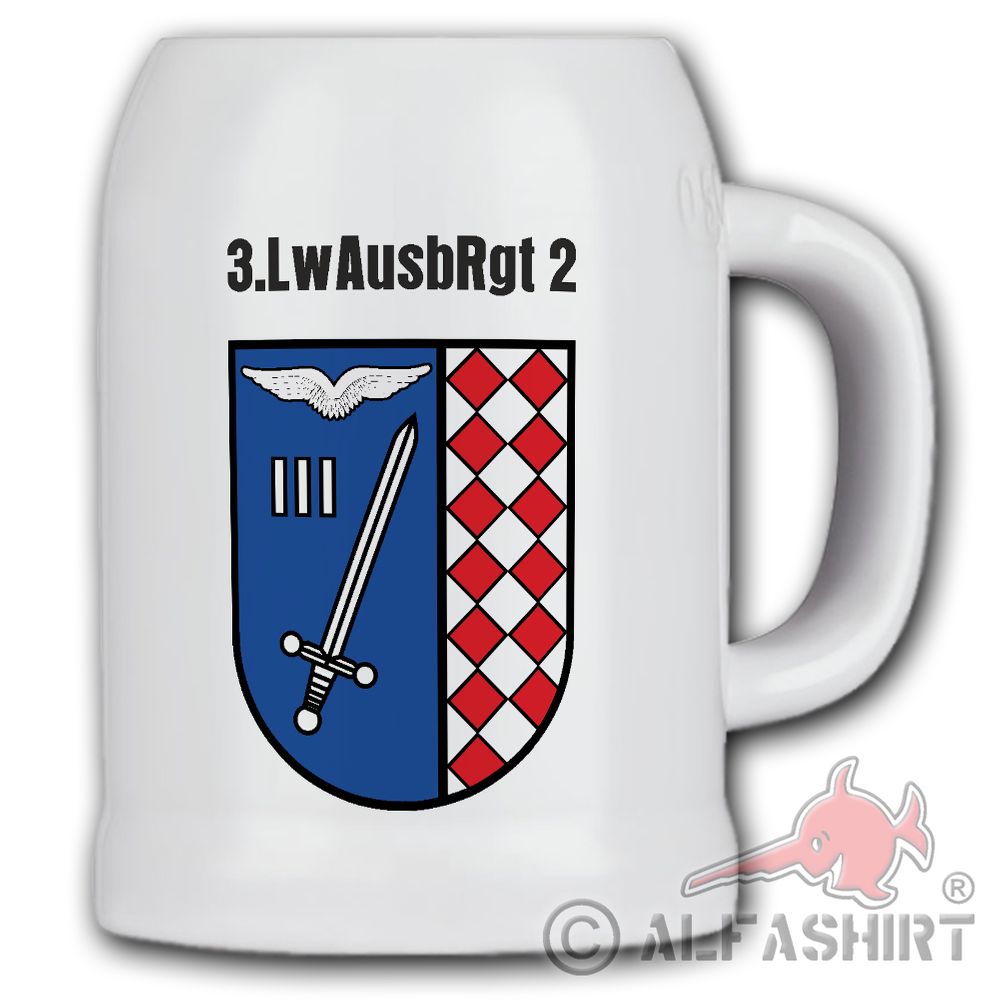 Beer mug 3rd LwAusbRgt 2 Luftwaffe training regiment mug # 37622