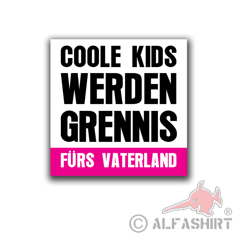 Coole Kids werden Grennis fürs Vaterland Panzergrenadier Soldat 10x10cm  #A5441