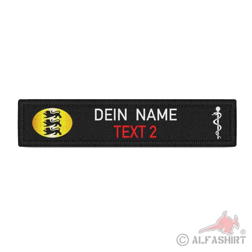 Baden Württemberg Namen-Schild Patch Altenpflege Feuerwehr Rettungsdienst #40489