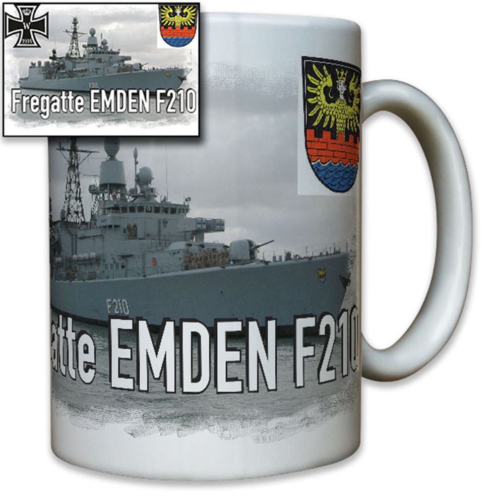 Fregatte Emden F210 deutsche Marine Schiff Wappen Abzeichen - Tasse #8239