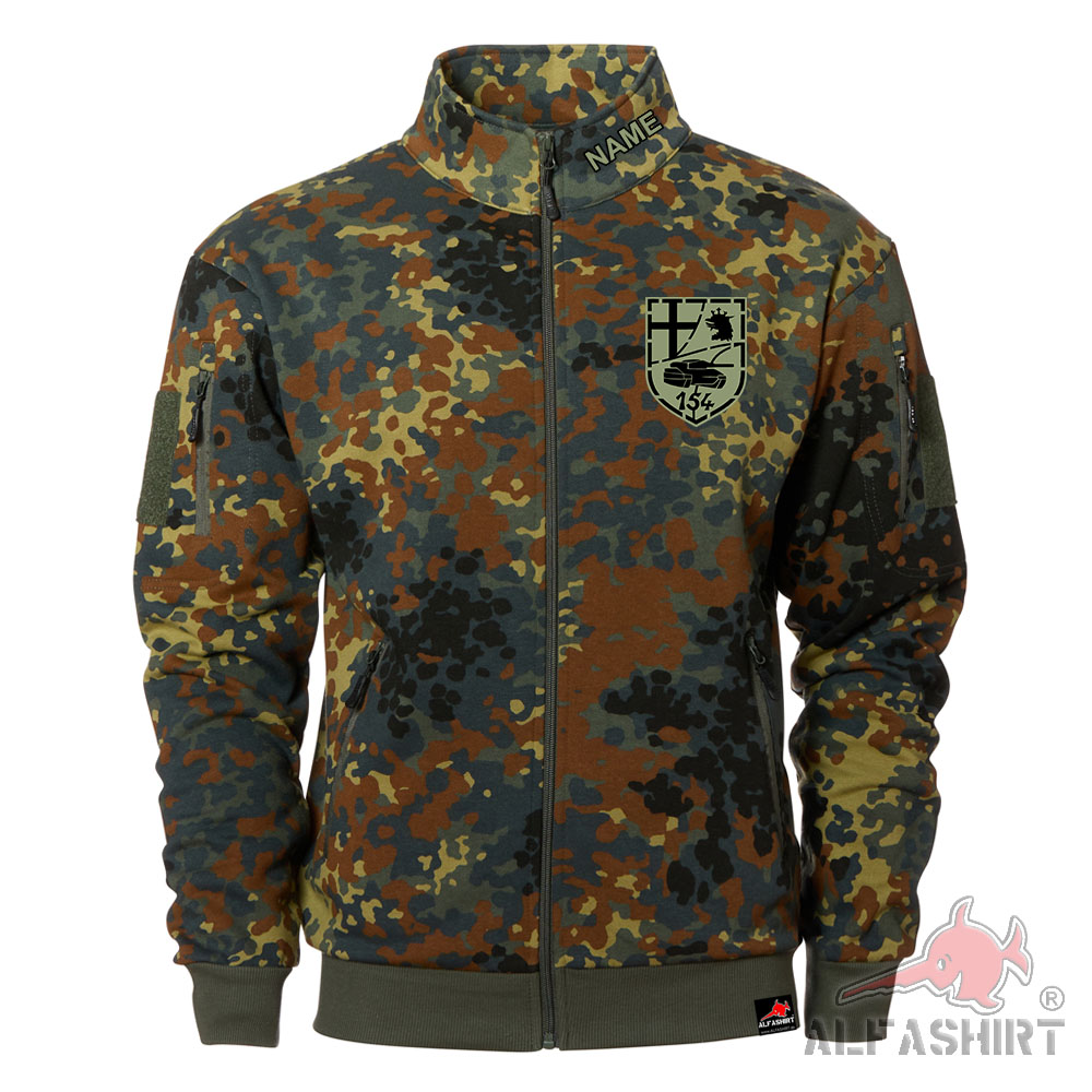 Flecktarn Zipper PzBtl 154 embroidered Tactical Bundeswehr Westerburg #44167