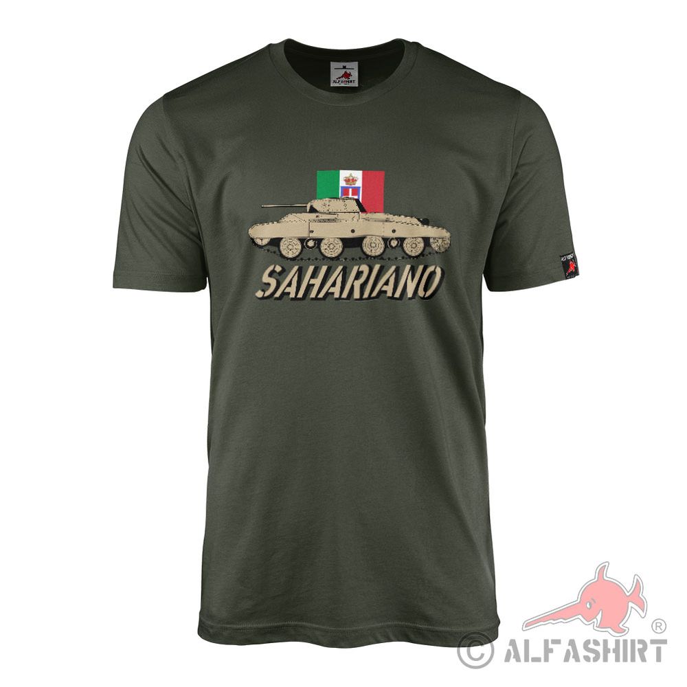 Sahariano Panzer Italy Prototype Carro Armato M Celere M16-43 T- Shirt #41030