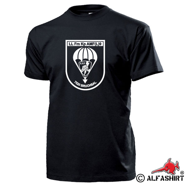 LL FM Kp AMF (L) 9 Airborne Detachment Company 9 Bruchsal BW Coat of Arms T Shirt # 15948