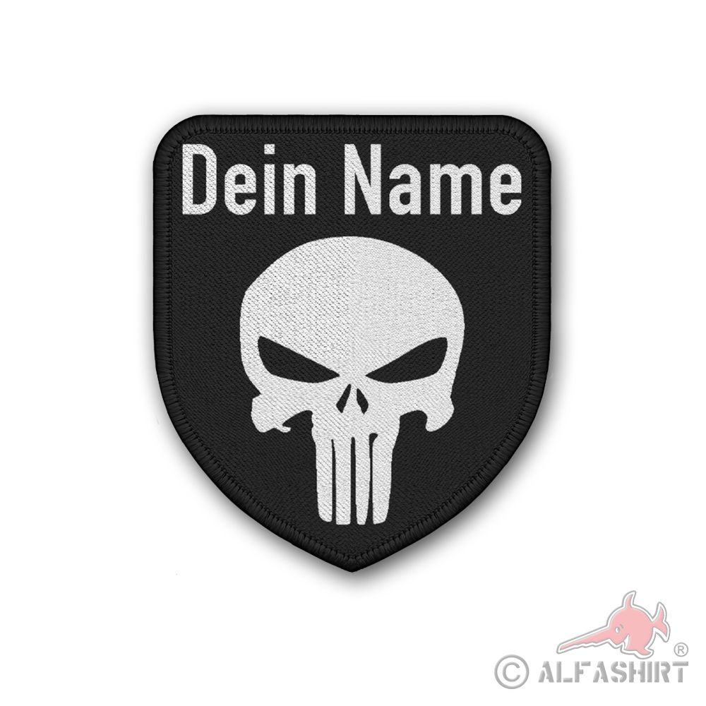 Patch Totenkopf Personalisiert Wunschtext Wappen #39902