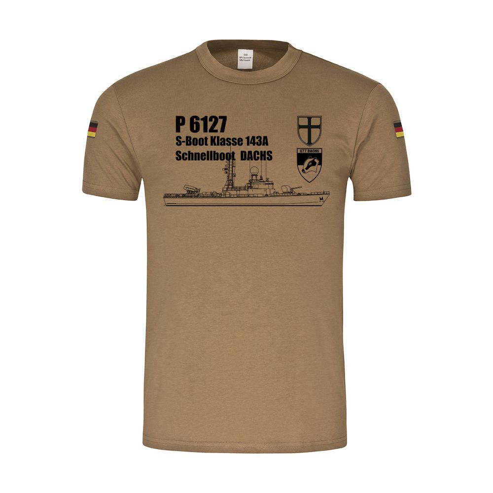 BW Tropen Schnellboot S77 DACHS S-Boot Class 148 Bundesmarine T-Shirt # 35640