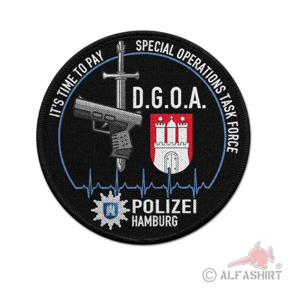 Patch 9cm Round Police Hamburg Special Operations Task Force#41292