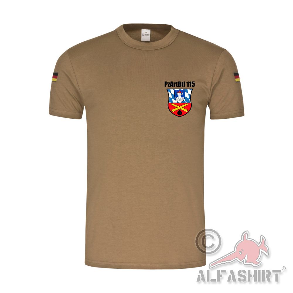 BW Tropical Panzerartillery Battalion 115 Veteran PzArtBtl T-Shirt #44185